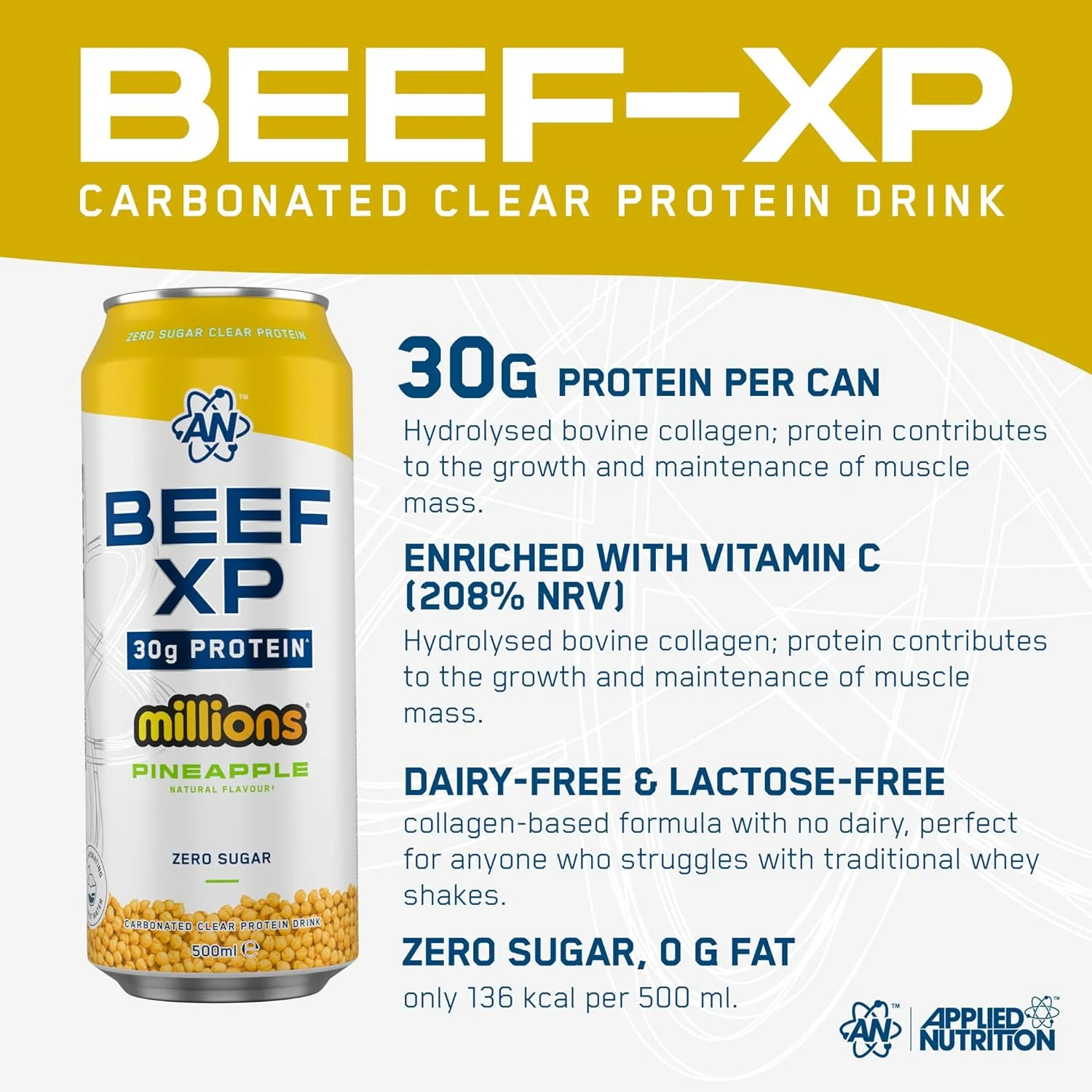 Applied Nutrition Beef XP Can Drink – 30g Clear Protein RTD - Image 7