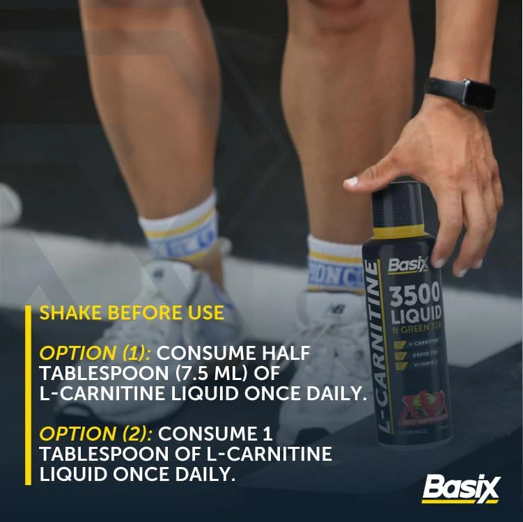 Basix L-Carnitine 3500 Liquid & Green Tea - Image 14