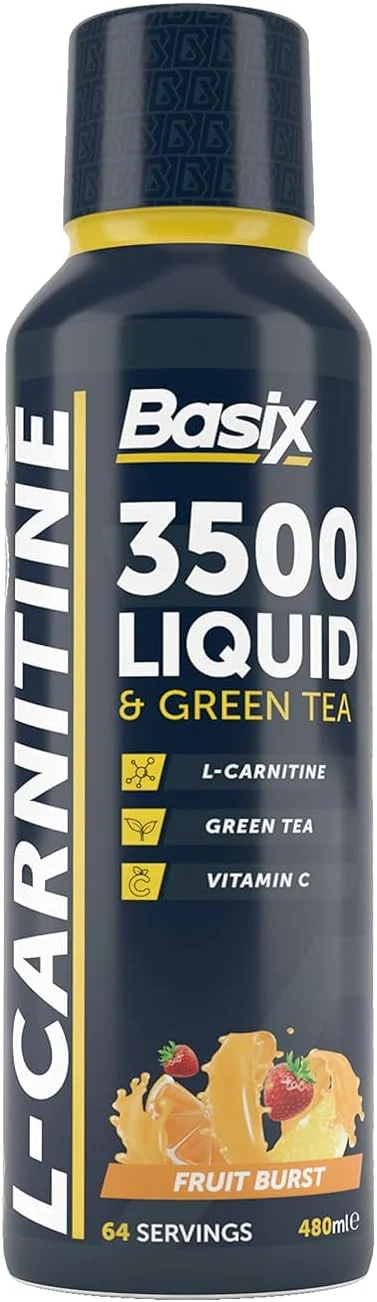 Basix L-Carnitine 3500 Liquid & Green Tea - Image 3
