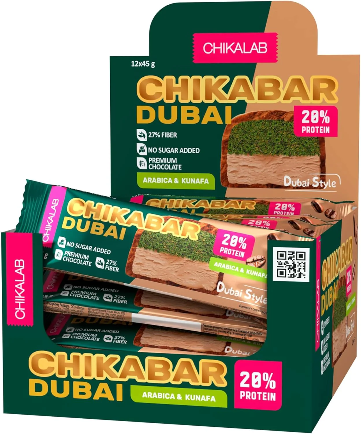Chikalab Chikabar Dubai Chocolate Protein Bar - Image 3