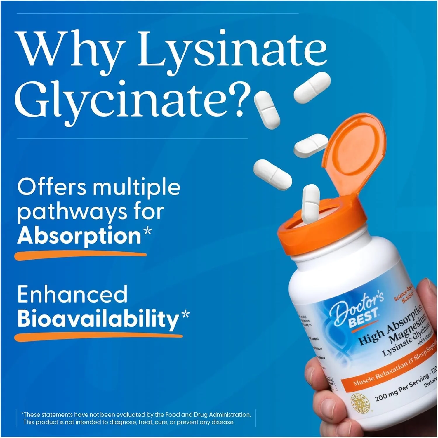 Doctor’s Best High Absorption Magnesium Glycinate Lysinate Supplement - 100% Chelated for Maximum Absorption - Image 4