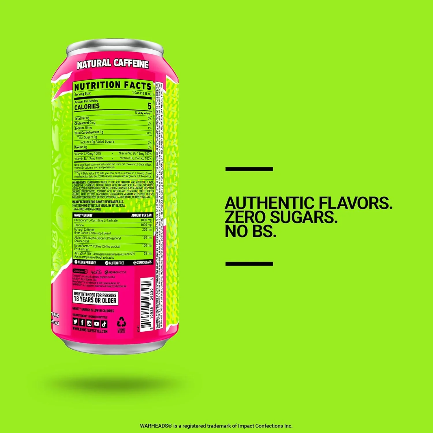 GHOST Warheads Energy Drink Cans - Image 12