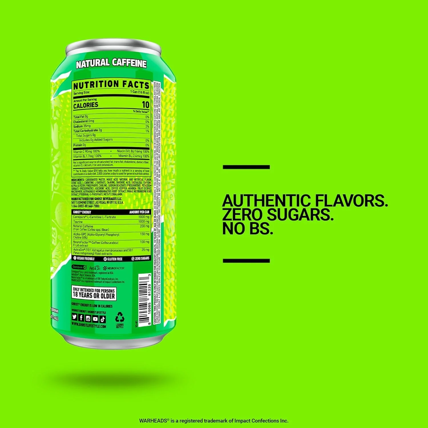 GHOST Warheads Energy Drink Cans - Image 3