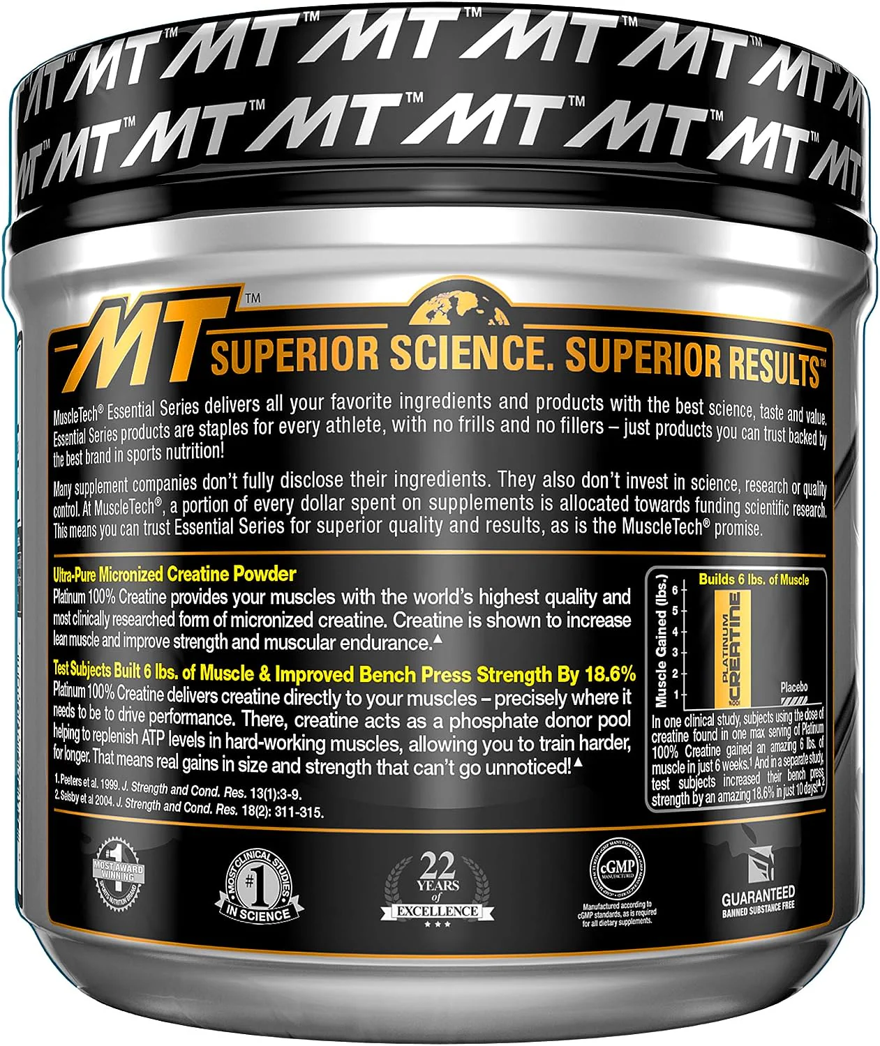 MuscleTech Essential Series Platinum 100% Creatine - Image 3