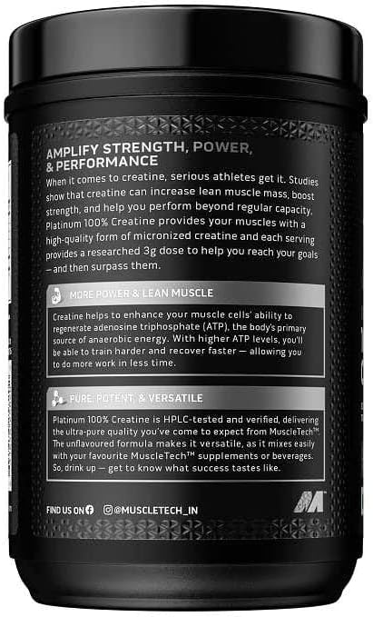 MuscleTech Essential Series Platinum 100% Creatine - Image 3