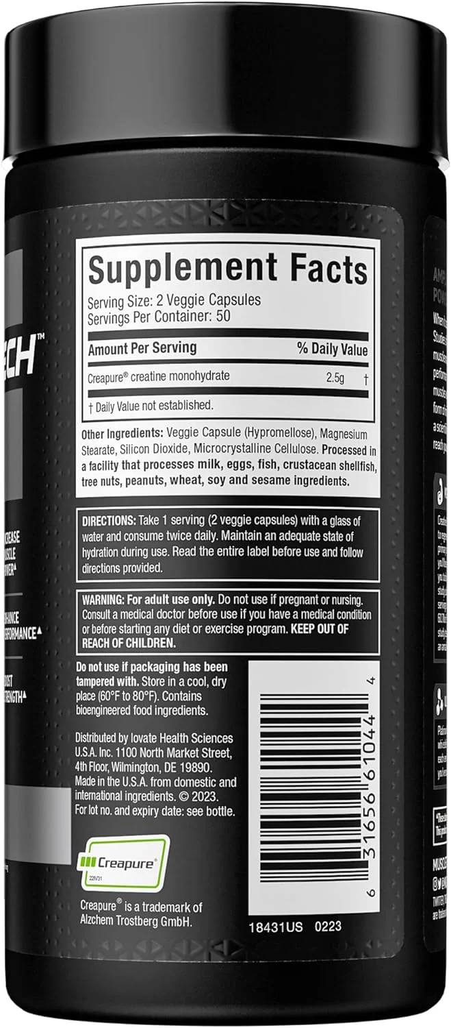 MuscleTech Platinum 100% Creatine Monohydrate Capsules - Image 3