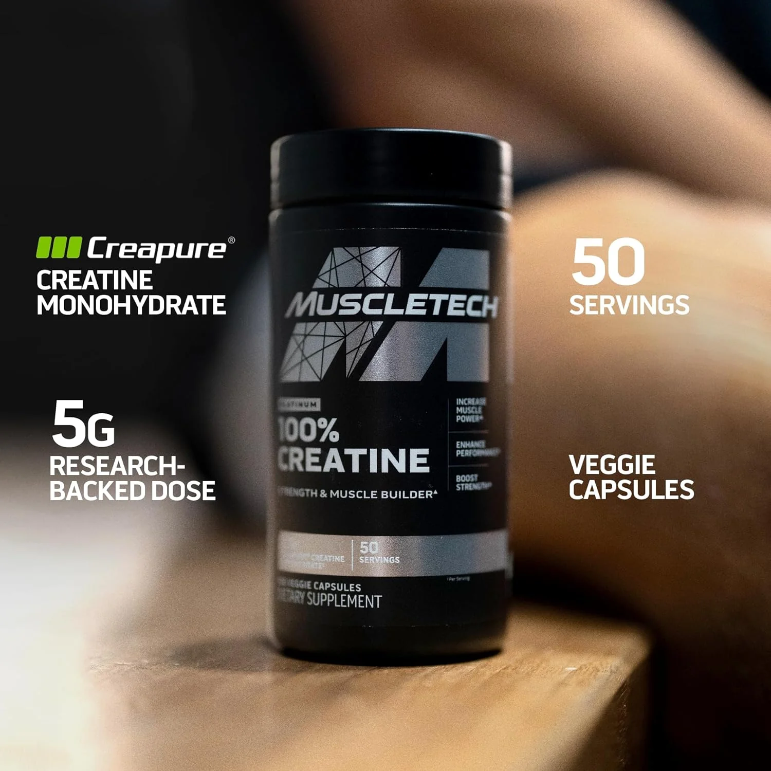 MuscleTech Platinum 100% Creatine Monohydrate Capsules - Image 5