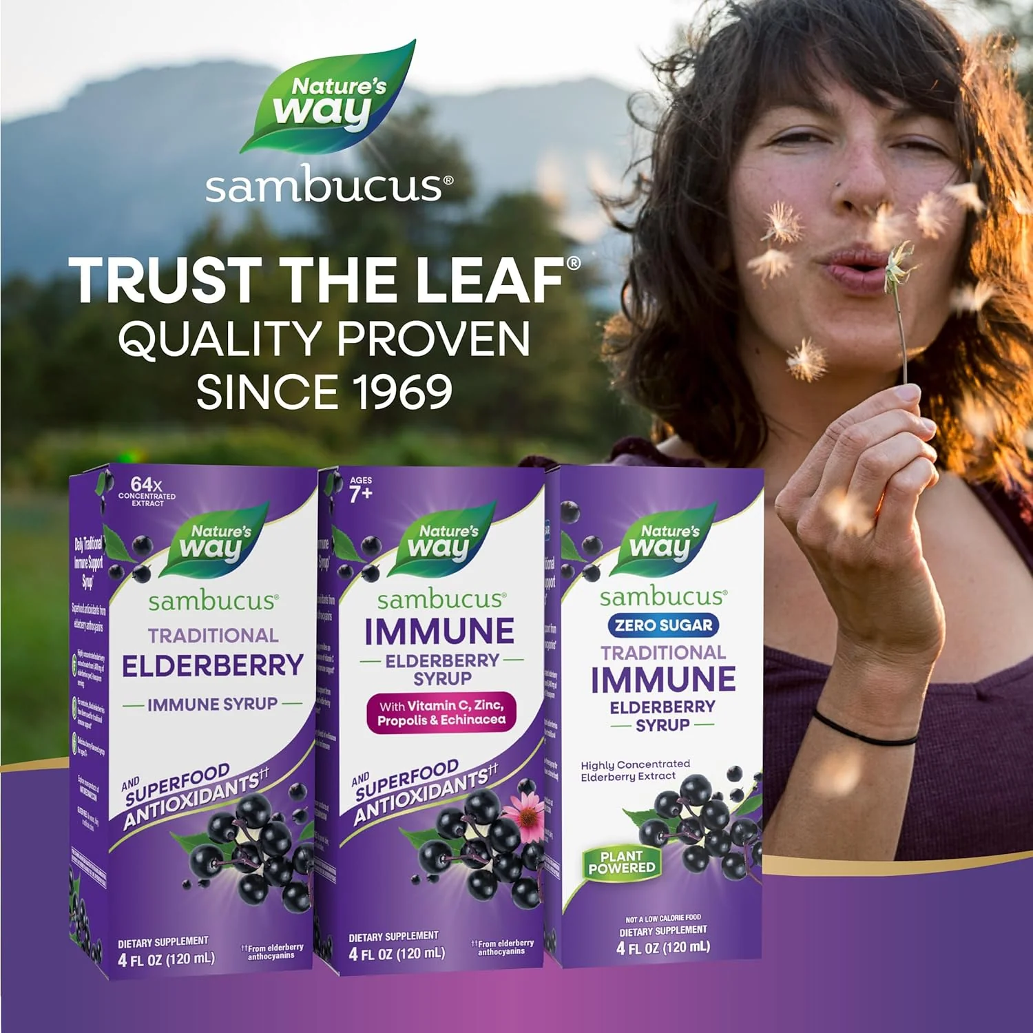 Nature's Way Sambucus Immune, Elderberry Extract, Vitamin C, Zinc, Echinacea - Image 6