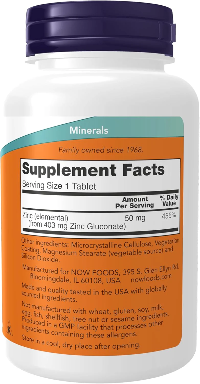 NOW Foods Supplements, Zinc - Image 2