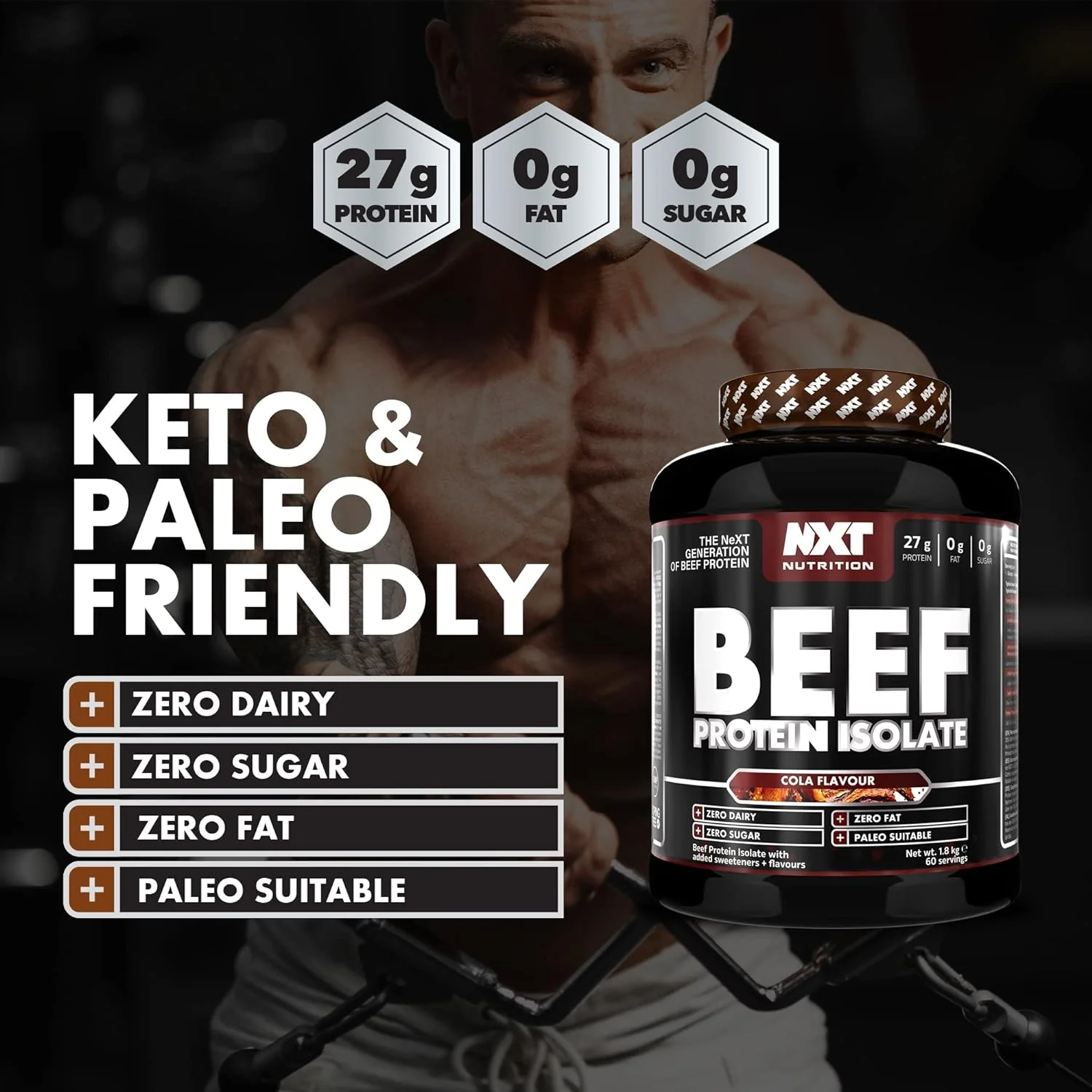 NXT Nutrition Beef Protein Isolate Powder - Image 4