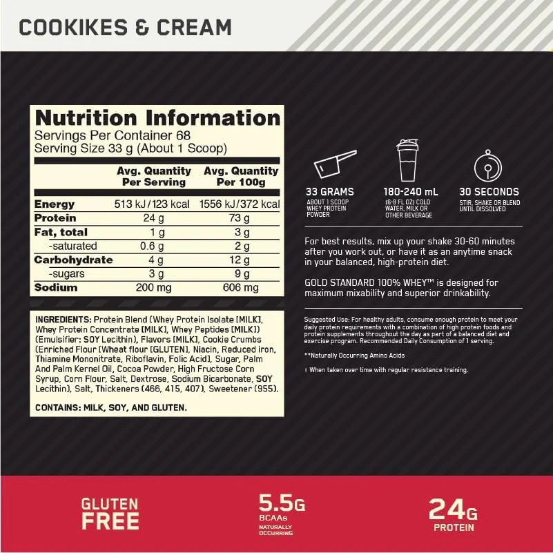 Optimum Gold Standard 100% Whey - Image 95