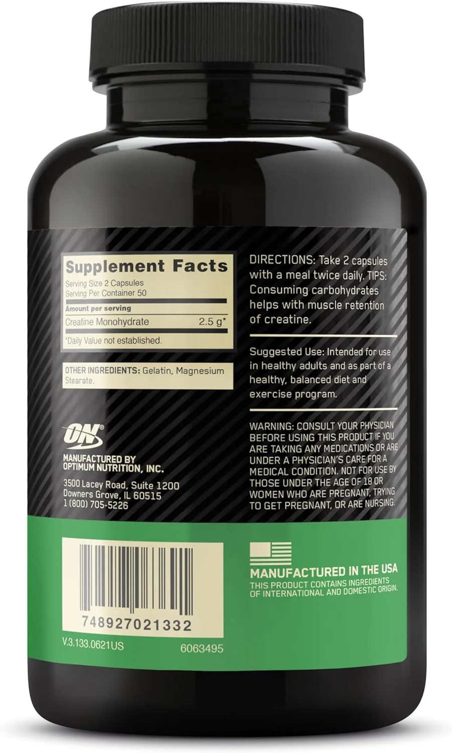 Optimum Nutrition Micronized Creatine Monohydrate Capsules - Image 2