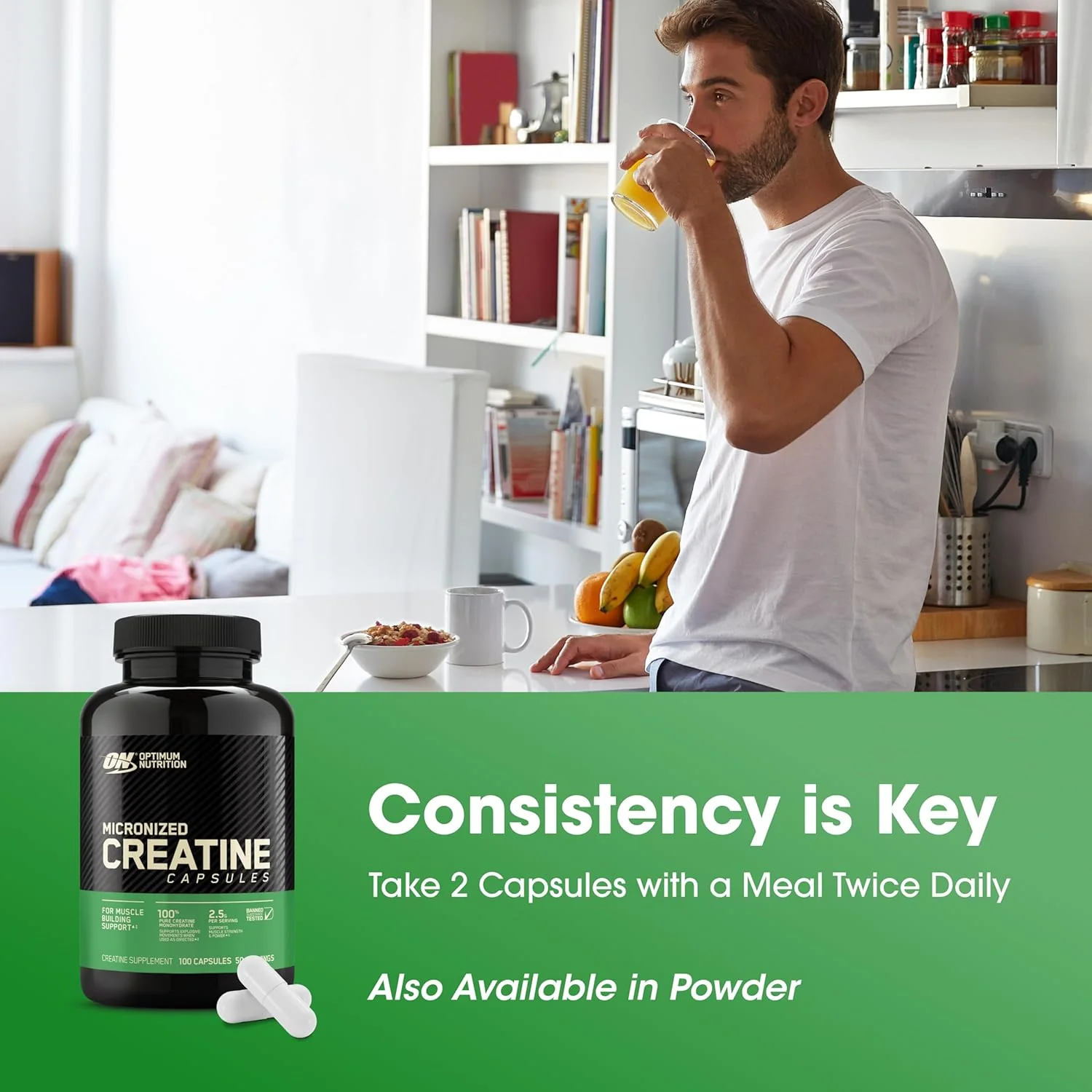 Optimum Nutrition Micronized Creatine Monohydrate Capsules - Image 5