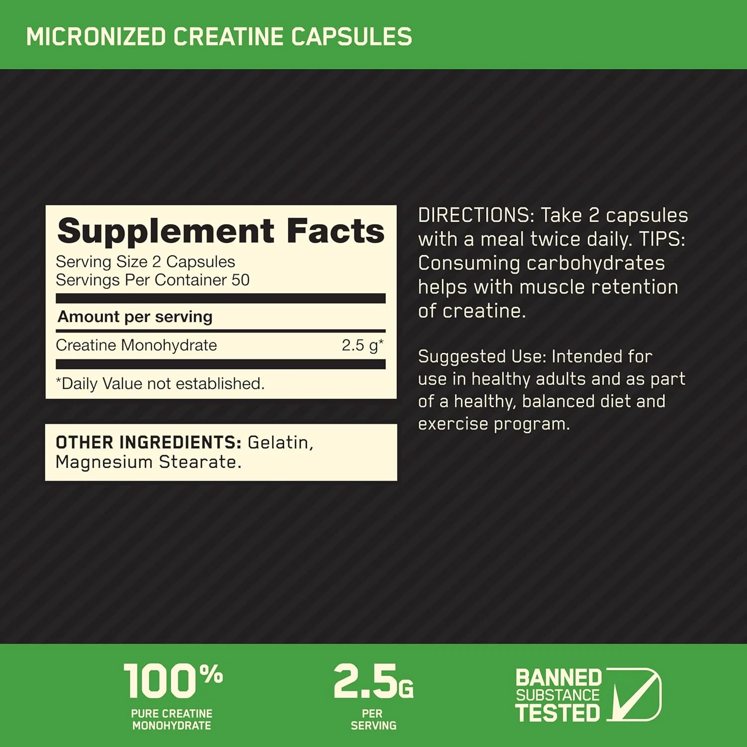 Optimum Nutrition Micronized Creatine Monohydrate Capsules - Image 6