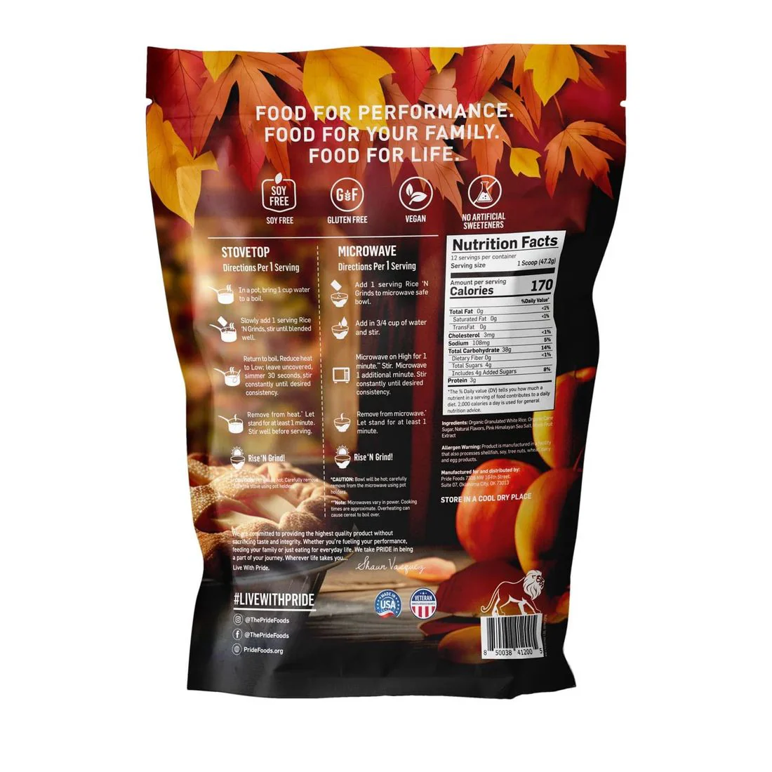 Pride Foods Rice 'N Grinds, 100% Natural Hot Rice Cereal - Image 12