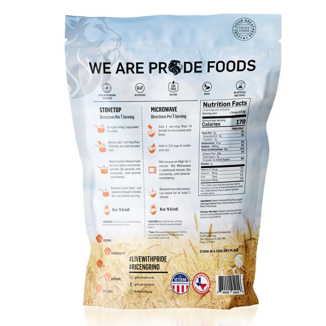 Pride Foods Rice 'N Grinds, 100% Natural Hot Rice Cereal - Image 18