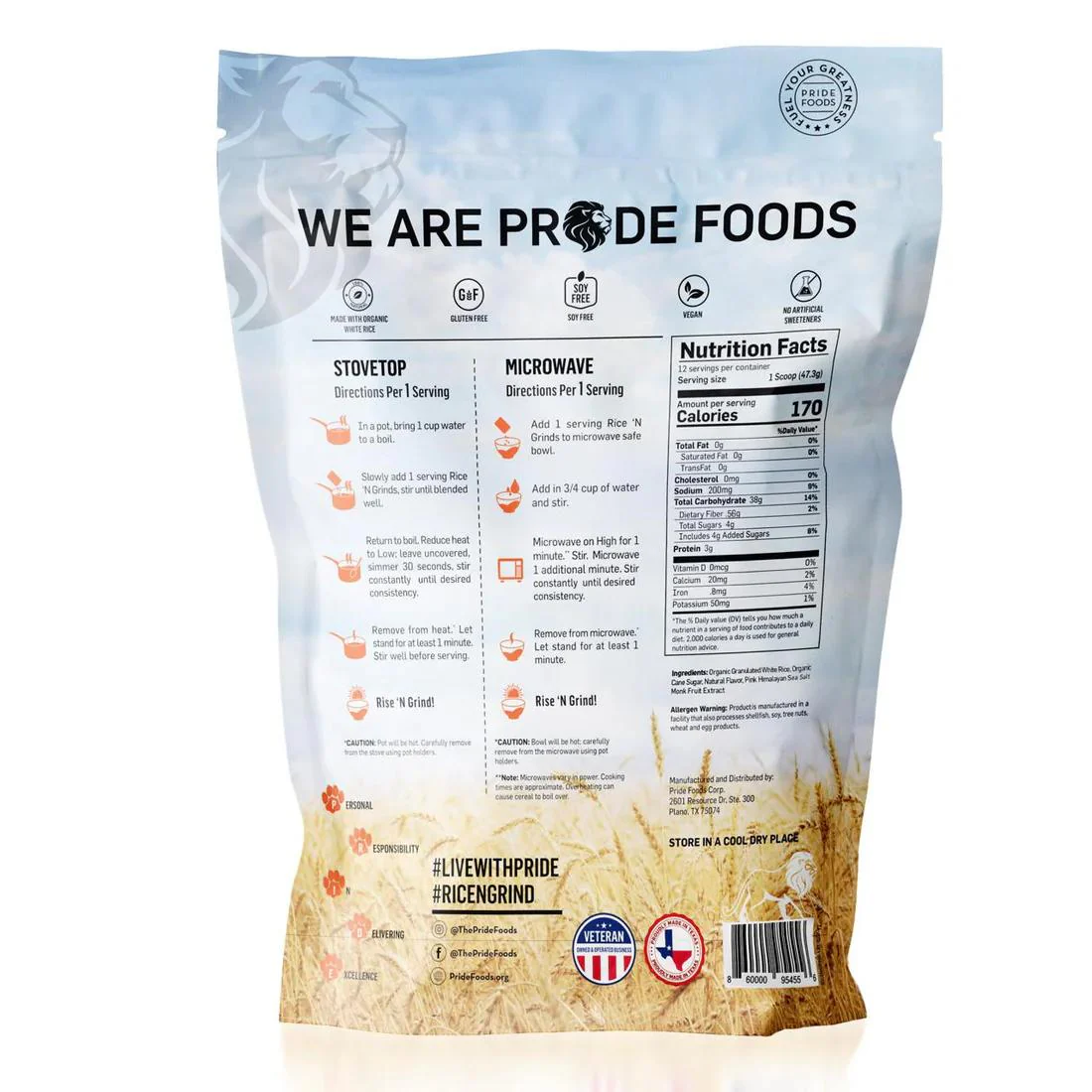 Pride Foods Rice 'N Grinds, 100% Natural Hot Rice Cereal - Image 20