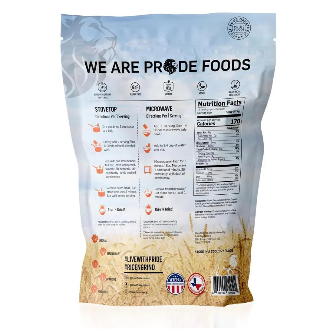 Pride Foods Rice 'N Grinds, 100% Natural Hot Rice Cereal - Image 22