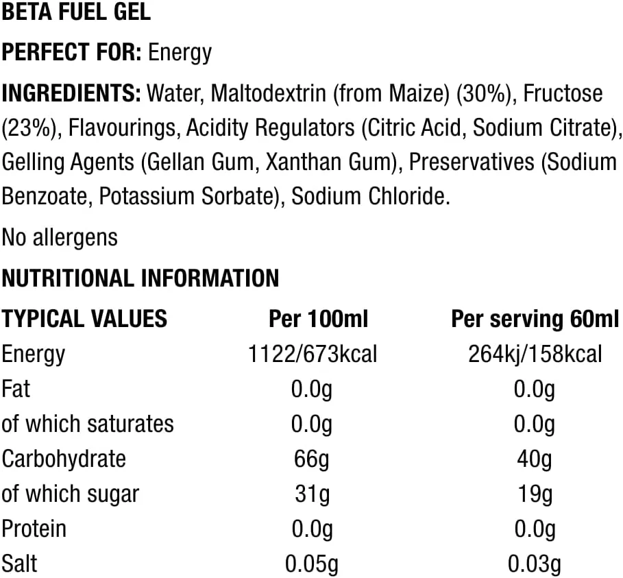 Science in Sport SIS Beta Fuel Gels Dual Source Energy Gel - Image 23