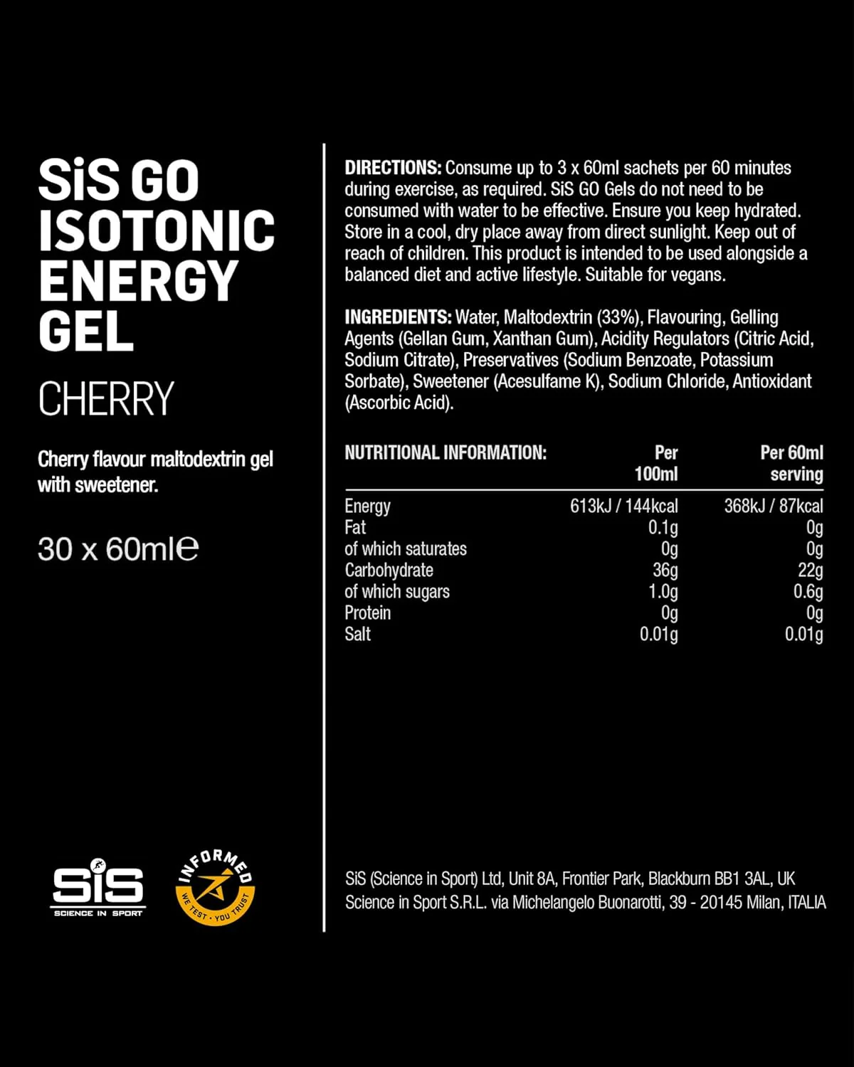 Science in Sport SIS Gel GO ISOTONIC Energy - Image 11