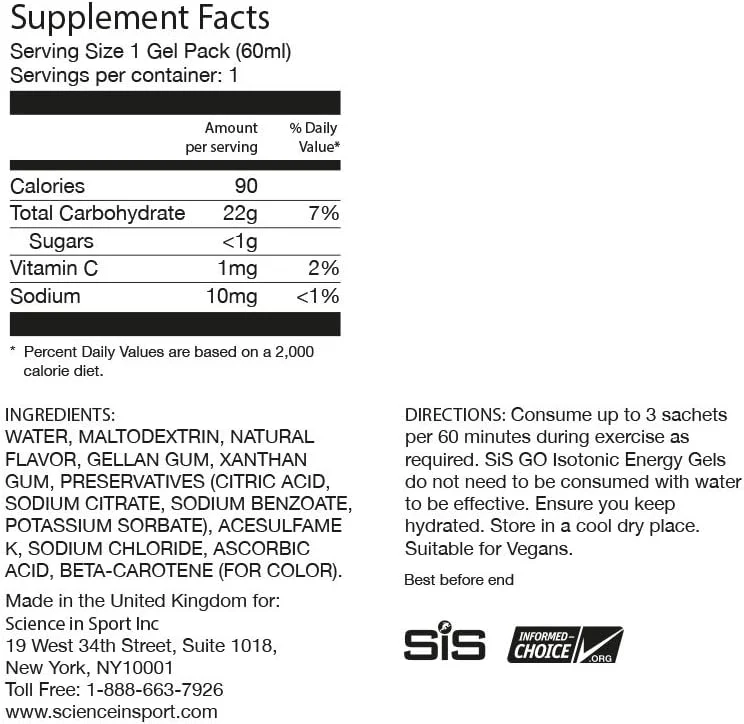 Science in Sport SIS Gel GO ISOTONIC Energy - Image 5