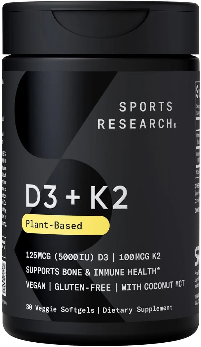 Sports Research, D3 + K2, Plant Based, 125 mcg/100 mcg - Image 6