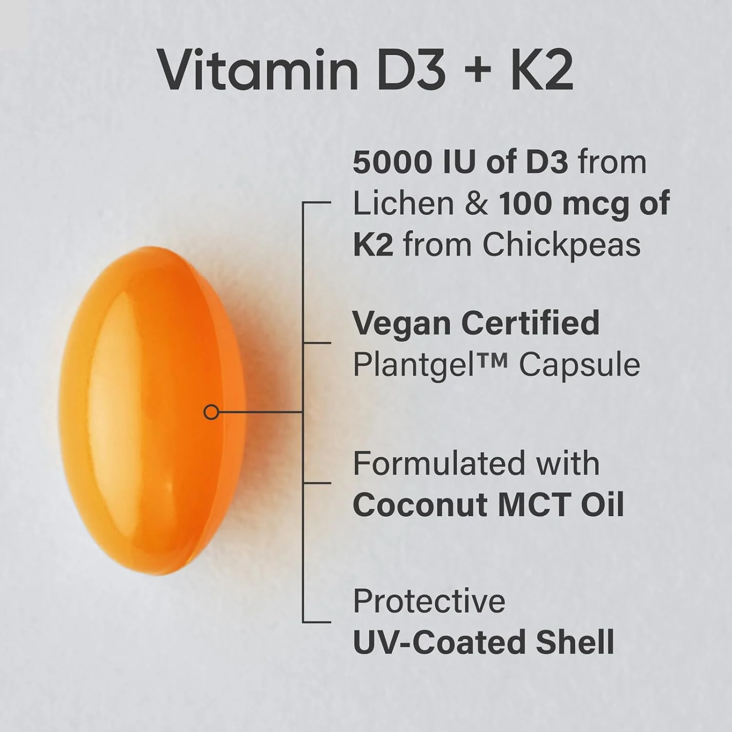 Sports Research, D3 + K2, Plant Based, 125 mcg/100 mcg - Image 7