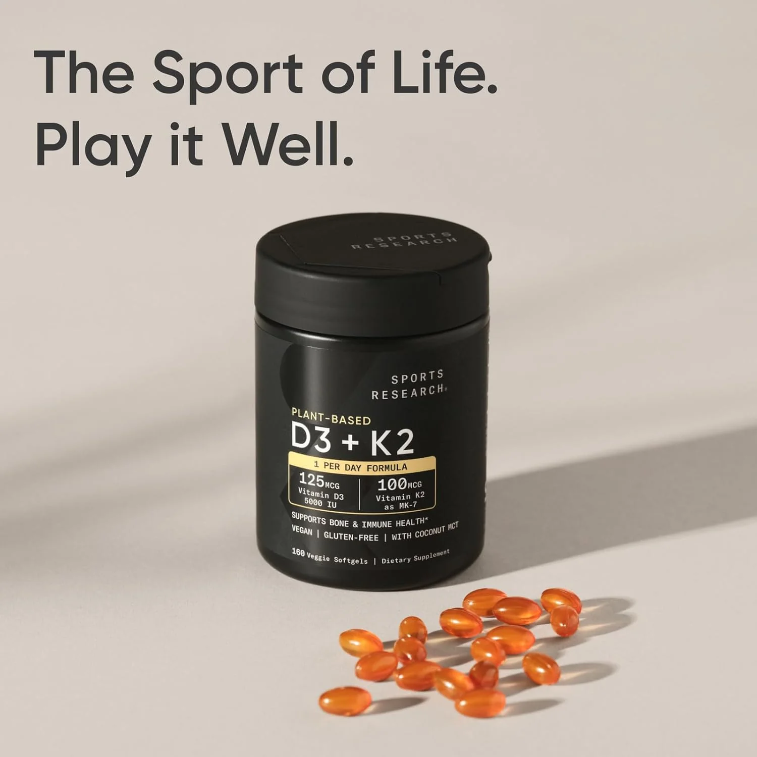 Sports Research, D3 + K2, Plant Based, 125 mcg/100 mcg - Image 8