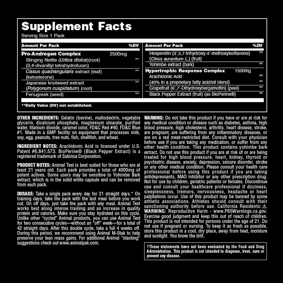 Universal Nutrition Animal Test – Testosterone Booster - Image 7